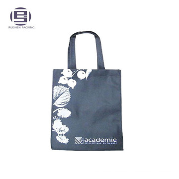 Foldable black printed pp non-woven shopping tote bags